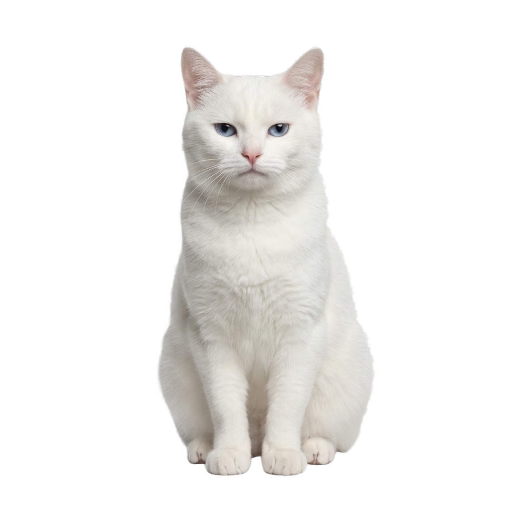 A white cat